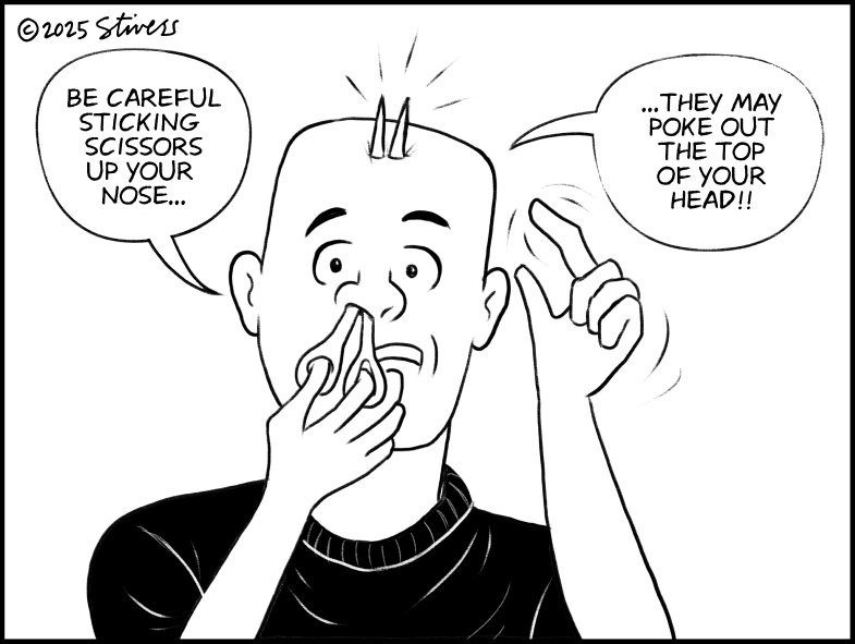 Be careful cutting nose hairs